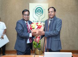 Secretary, DFS, reviewed the functioning of NABARD along with its senior functionaries, including Chairman, at its Head Office in Mumbai  today